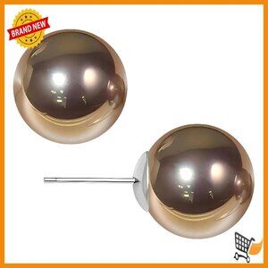 S925 Silver Faux Pearl Stud Earrings Hypoallergenic Minimalist Jewelry